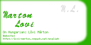 marton lovi business card